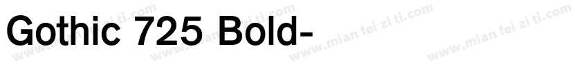 Gothic 725 Bold字体转换